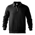Men's Textured Quarter‑Zip Polo Collar Sweatshirt
